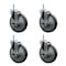 Service Caster 6 Inch Thermoplastic  Rubber Wheel Swivel 34 Inch Threaded Stem Caster Set with Brake SCC SCC-TS20S614-TPRB-TLB-34212-4 - alternate 1